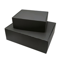 Boîtes d'Expédition Rigides Recyclables à Taille Personnalisée Imprimée, Emballage Chapeau Vêtements, Boîte d'Envoi Noire, Cartons Ondulés