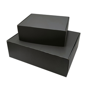 Có thể tái chế tùy chỉnh kích thước in ấn Cứng Vận chuyển hộp <span class=keywords><strong>hat</strong></span> vải bao bì màu đen vận chuyển hộp bưu phẩm hộp sóng - Product Image 4