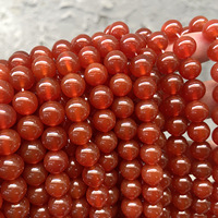 Perles d'agate rouge de qualité 7A, 3/4/5/6/8/10/12/14 mm, perles rondes en agate rouge naturelle, pierres précieuses semi-précieuses pour la fabrication de bijoux