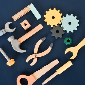 Établi en bois mécanicien outil Table ensemble vis ingénieur semblant jouer <span class=keywords><strong>jouet</strong></span> éducatif montessori bois jouets - Product Image 3