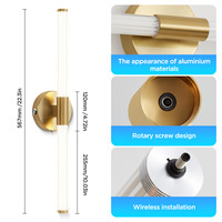 Lampe murale rechargeable sans fil avec interrupteur tactile et télécommande, idéale pour le salon et la chambre, corps de lampe en acrylique