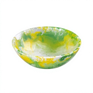 Bol en résine réutilisable pour collations et présentation de biscuits, forme ronde, vertâtre, durable et personnalisable, bols de service pour fêtes - Product Image 1