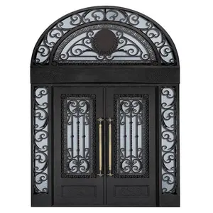 Interior Glass Pivot fancy security turkish doors Porta Wrought Iron French Doors Exterior Entrance Front Entry Doors