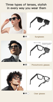 Lunettes Intelligentes VALDUS 2026 pour Hommes et Femmes avec Caméra, Lunettes de Soleil Vidéo Intelligentes, Enregistrement Vocal, Transfert WiFi, Appel BT, Lunettes Intelligentes VIS05