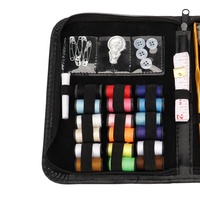Mini Kit de couture professionnel avec fil d'aiguille en plastique accessoires en cuir PU maison main bricolage voyageur d'urgence adultes débutants