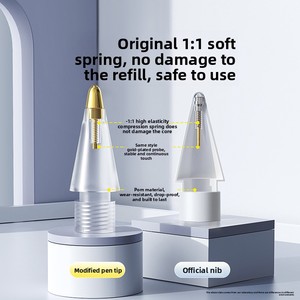 Puntas de Repuesto para Lápiz Pro y Stylus para iPad - Lápiz Silencioso de Plástico con <span class=keywords><strong>Punta</strong></span> Elástica y Bola Metálica - Product Image 3