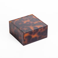 Women's sets — boîte à bijoux de luxe en plexiglas, Cube de rangement carré en acrylique, couvercle rabattable