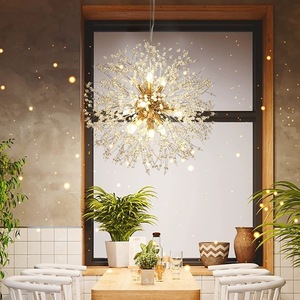 French Light Luxury Dandelion <strong>Crystal</strong> Chandelier Nordic Candle Bedroom Room Clothing Store Spherical Lighting Fixtures - Product Image 1
