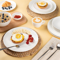 Assiettes rondes en mélamine ensembles de vaisselle blanche vaisselle de luxe personnalisée restaurant fête maison hôtel