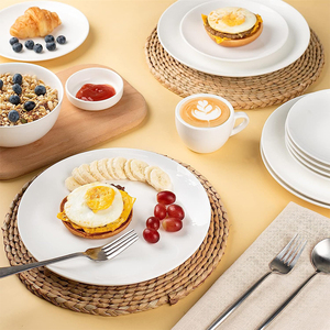 Assiettes rondes en mélamine ensembles de vaisselle blanche vaisselle de luxe <span class=keywords><strong>personnalisée</strong></span> restaurant fête maison hôtel - Product Image 5