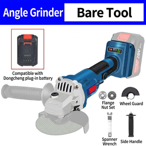 Amoladora angular inalámbrica (solo herramienta) 20V Máx. con motor sin escobillas de 11000 RPM, mango lateral y protector de disco para amolado general - Product Image 1