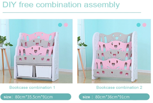 Thiết Kế Mới Đồ Nội Thất Màu Hồng Thiết Kế Mới Nhất Trẻ Em Trẻ Em Kệ Sách Di Động - Product Image 5