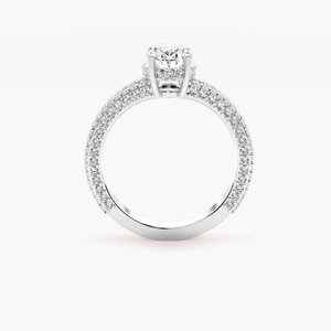 Impresionante Anillo de Compromiso con Halo Oculto, Diseño de Joyería Fina y Elegante, Brilla Intensamente con Gracia y Sofisticación para Mujer - Product Image 2