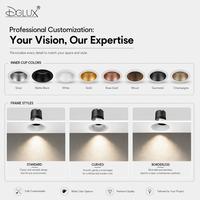 DGLUX Projecteur LED COB à intensité variable pour hôtels et projets d'ingénierie, UGR < 10, 7W 12W 18W 24W, haute luminosité