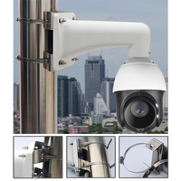 Accessoires de sécurité Yuntuo support de vidéosurveillance adaptateur de montage sur poteau Vertical pour caméra de sécurité CCTV 1602ZJ montage sur dôme PTZ