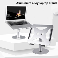 Dudukan Laptop Aluminium dapat disetel, braket logam Desktop dapat dilipat pemegang Notebook Tablet PC berdiri lembaran logam cap bengkok