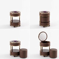 Table de maquillage moderne pour chambre d'hôtel avec miroir LED 3 couleurs, charge sans fil, tiroirs de rangement et roulettes universelles