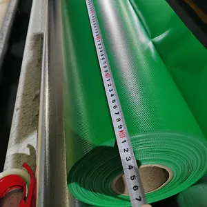 Изготовленный на заказ зеленый цвет ткани с покрытием полиэфирный материал ПВХ брезент рулон