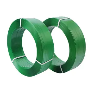 High Tempreatura Resistance Green PET Strapping Tape 19mm Polyester Strap For Packing