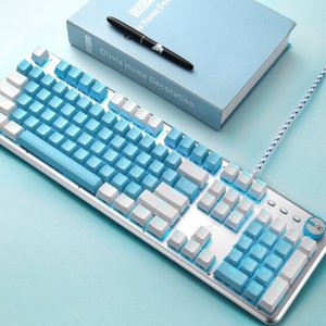 108 <b>Keys</b> Alloy Version Black Blue Red Tea Axis Monochrome Backlit <b>USB</b> Ergonomic Design for Games - Product Image 3