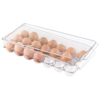 Support pour réfrigérateur, boîte de rangement pour plateau à œufs en plastique, 1 pièce sans Bpa, 21 œufs