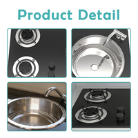 Cuisinière et évier double brûleur JDA, gain de place, en acier inoxydable SS304, cuisine mobile pour camping-car, caravane et fourgonnette