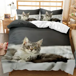 Aoyatex 3d jogo de cama duvet capas impressão digital com baixo min impresso conjunto de cama