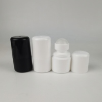 Mini bouteille de lotion déodorante à bille en plastique de 30ml/30g PP bouteille de parfum corporel blanche vide avec bille roulante en PP