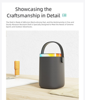 Barre de son portable extérieure anti-poussière avec poignée en caoutchouc et éclairage RVB arc-en-ciel pour haut-parleur V5.3 et subwoofer de fête