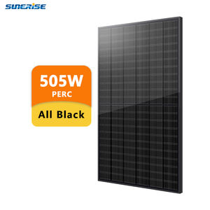 Groothandel Oem 500W Zonne-Energie Systeem Mono Gezicht Zonnepanelen Fabricage 510W Enkel Glas Alle Zwarte Zonnepanelen - Product Image 1
