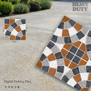 Carreaux de sol extérieurs en porcelaine gaufrée, finition mate rustique, 400x400mm, 9mm, antidérapants, émaillés numériquement - Product Image 6