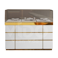Présentoir à bijoux avec rangement pour bibelots, plateau en céramique, étagère pour boucles d'oreilles et bijoux, présentoir en bois pour vitrine professionnelle