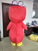 Costume de mascotte en peluche pingouin rouge personnalisé pour adultes - Thème de Noël unisexe