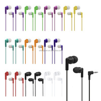Écouteurs intra-auriculaires filaires colorés de 3.5mm personnalisés Écouteurs jetables de compagnie aérienne à bas prix Vente en gros