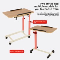 Table de chevet mobile pour maison de retraite avec fonctions de levage et de pliage pour utilisation avec lit d'hôpital