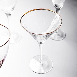 Verre à flûte à champagne de luxe 9oz cristal clair <span class=keywords><strong>tulipe</strong></span> grillage verres à champagne à bord doré - Product Image 4