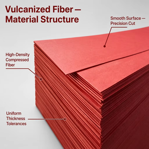 Lámina Roja de Papel de Fibra Vulcanizada UL94 V0, Aislante Ignífugo para Juntas de Motor, Corte Personalizado CNC, Directo de Fábrica - Product Image 3