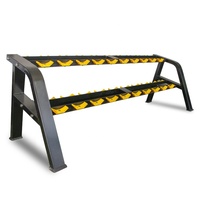 Support à haltères horizontal multi-niveaux haute capacité pour centre de fitness