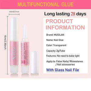 <span class=keywords><strong>Pegamento</strong></span> Líquido Transparente de Secado Rápido 2g <span class=keywords><strong>para</strong></span> <span class=keywords><strong>Uñas</strong></span> <span class=keywords><strong>Postizas</strong></span>, Incluye Pincel, <span class=keywords><strong>para</strong></span> Decorar <span class=keywords><strong>Uñas</strong></span> Acrílicas - Product Image 3