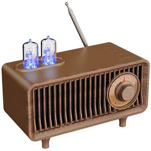 <span class=keywords><strong>Radio</strong></span> <span class=keywords><strong>FM</strong></span> de Estilo Vintage 3 <span class=keywords><strong>en</strong></span> 1 con Acabado de Madera Retro, Ranura para Tarjeta TF y Audio Inalámbrico Portátil 5.0 - Product Image 1