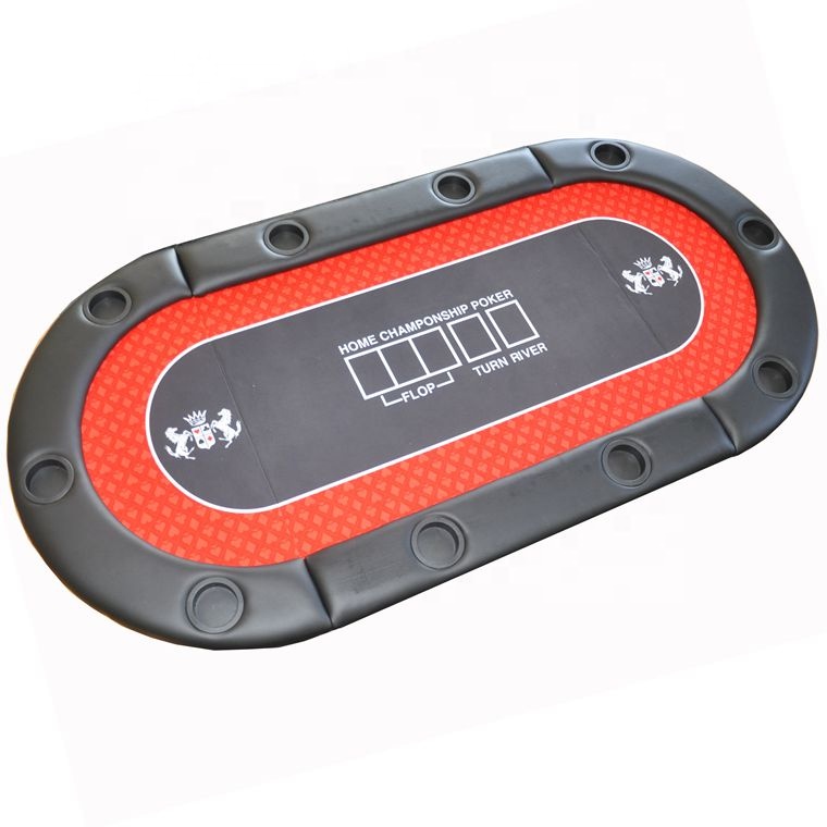 Овальный трехслойный покерный стол для казино