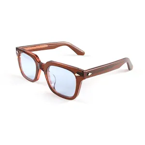 Benyi lusso personalizzato di alta qualità occhiali da sole in acetato vintage quadrato da uomo donna design occhiali da sole