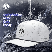 Gorra Deportiva NOVA Personalizada con Logotipo, Color Blanco, Perforada con Láser, Unisex, 5 Paneles, Ajustable, Curvada, Transpirable, de Secado Rápido, Impermeable, para Todas las Estaciones