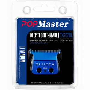 Cuchilla de Repuesto POPMaster Deep Tooth para Recortadora de Barba, Cuchilla en T de Titanio Azul con Ajuste Cero, Compatible con la Recortadora de Cabello <span class=keywords><strong>Babyliss</strong></span> FX787 - Product Image 1