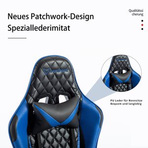 <span class=keywords><strong>Chaise</strong></span> de jeu ergonomique bleue avec logo brodé pour ordinateur, <span class=keywords><strong>chaise</strong></span> de bureau PC Gamer <span class=keywords><strong>pas</strong></span> chère - Product Image 3