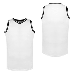 เสื้อบาสเก็ตบอลสีพื้นแบบไม่มีแขน ผลิตตามสั่ง ขายส่ง ผลิตจากโพลีเอสเตอร์ 100% พร้อมโลโก้ด้านหน้า รับผลิตเสื้อบาสเก็ตบอลตามแบบ OEM จากโรงงาน - Product Image 3