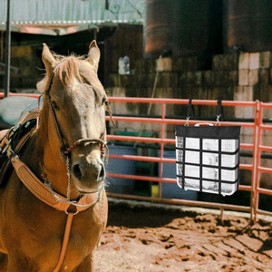 Ventilador eléctrico portátil con bolsa colgante, bolsa de almacenamiento ajustable negra con manos libres para amantes de los caballos - Product Image 3