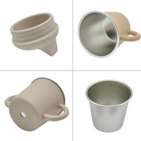 Nouveaux produits : Tasse à bec pour bébé avec acier inoxydable 304 et silicone de qualité alimentaire, double poignée, bec de canard, pour tout-petits