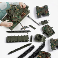 1/72 askeri araçlar ordu savaş leopar tankı savaş tankı yapı setleri DIY eğitici oyuncaklar tankı yapı taşları çocuklar için
