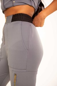 V-Neck Elastic Yoga Waistband Scrub <b>Pant</b> for Women Maternity Scrub Set Pockets Medical Spa Elastic Jogger Uniforms Sets - Product Image 4